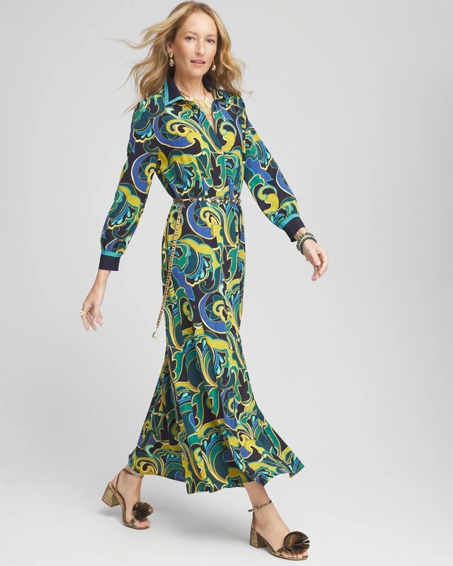 Silky Twill Shirt Dress - image 2